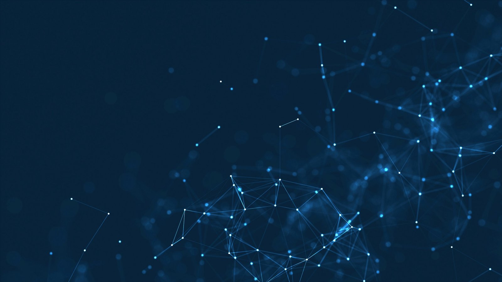 Abstract blue network field representing market signals